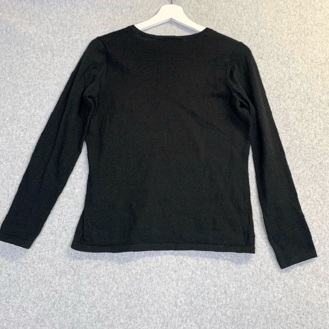 Ann Taylor Ann Taylor Sweater Womens Size M Pullover Black V-Neck Long Sleeve Size M / US 6-8 / IT 42-44 - 6 Thumbnail