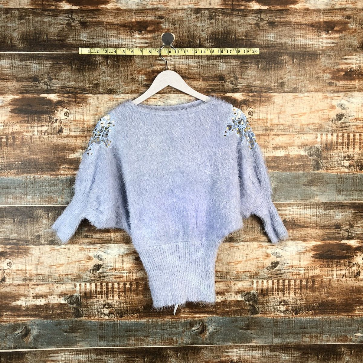 Homespun Knitwear DL Japanese Brand Blue Cloaks Knitwear #C229 Size S / US 4 / IT 40 - 1 Thumbnail