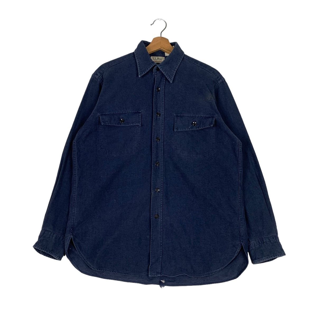 L.L. Bean L.L.BEAN Blue Work Shirt Long Sleeve Button Up #0932-C41 Size US L / EU 52-54 / 3 - 1 Thumbnail