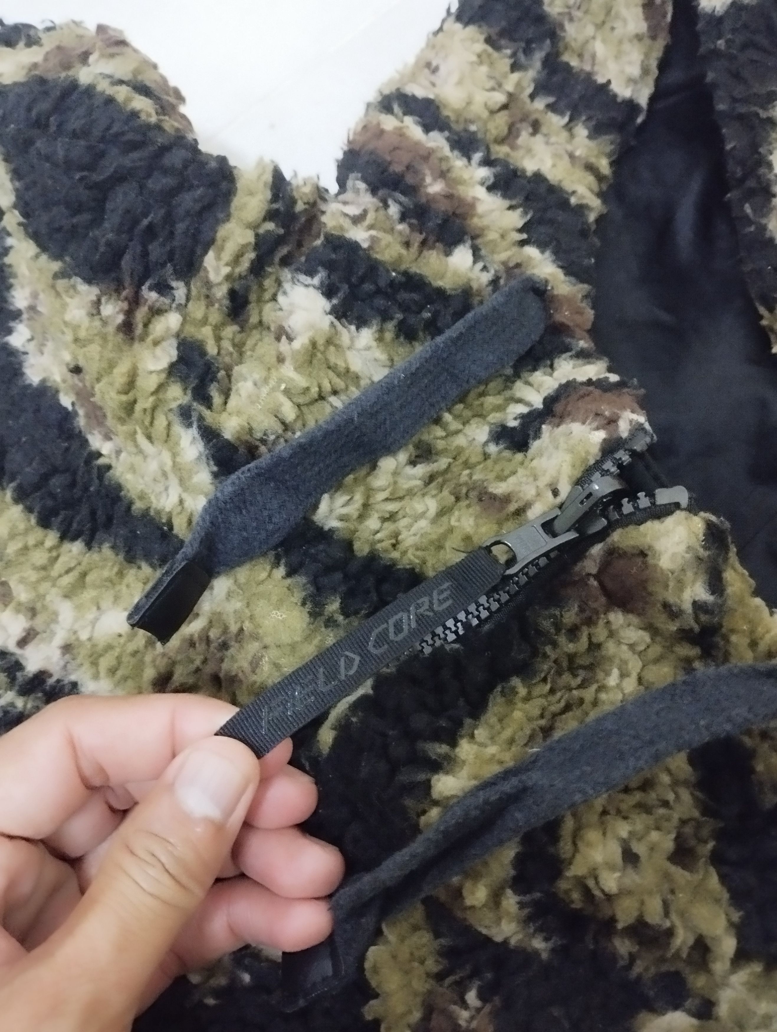 Other Field Core Fleece Army Stripe Reversible Rare pattern Size US L / EU 52-54 / 3 - 6 Thumbnail
