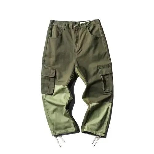 Other 2020S/S Simple Blue Japan Olive Patchwork Carrot Pants Size US 32 / EU 48 - 1 Thumbnail