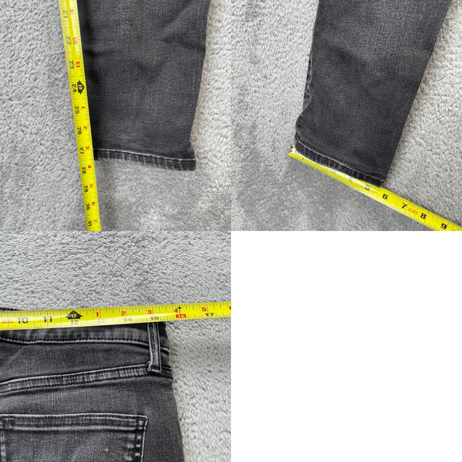 Uniqlo Uniqlo Jeans Mens Gray Skinny Leg Dark Wash Stretch Cotton Logo 32x34 Size US 32 / EU 48 - 8 Thumbnail