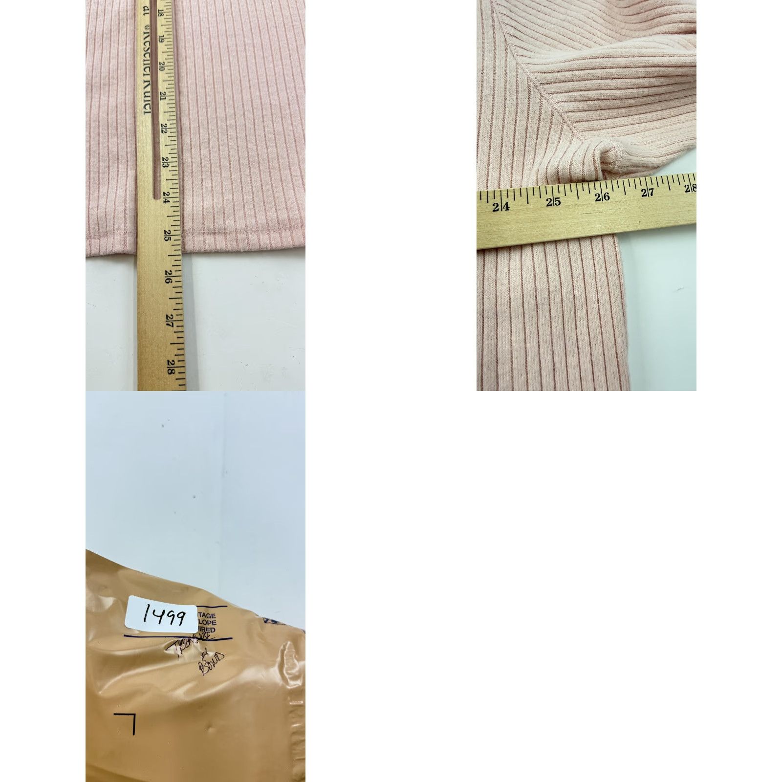 Treasure & Bond Treasure & Bond Sweater Womens 1X Pink Ribbed Mock Neck Long Sleeve Pullover Size XL / US 12-14 / IT 48-50 - 8 Thumbnail
