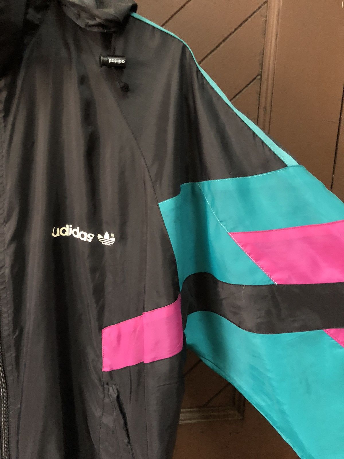 Adidas × Vintage Vintage Adidas Windbreaker Jacket Hoodie Size US L / EU 52-54 / 3 - 7 Thumbnail