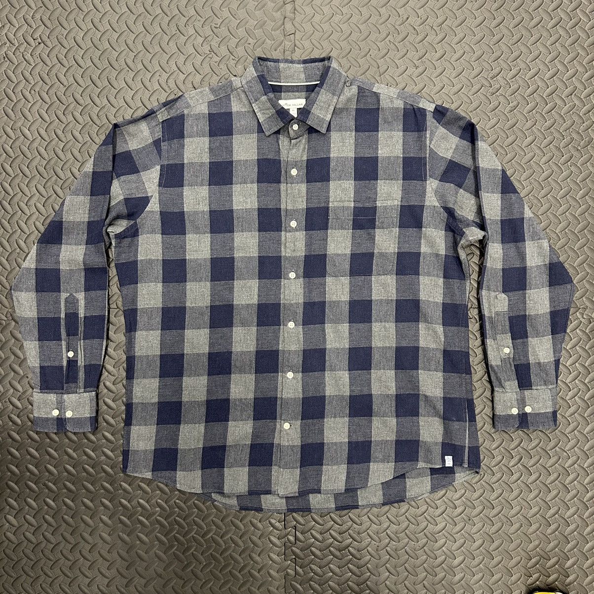 Designer × Peter Millar Peter Millar Shirt Mens Size XL Button Up Plaid Blue L/S Size US XL / EU 56 / 4 - 1 Thumbnail
