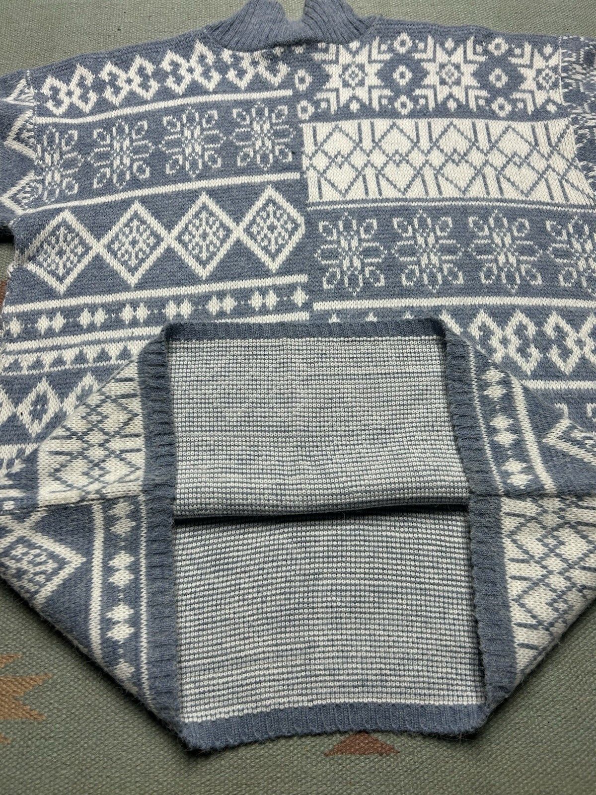 Vintage Vintage acrylic knit sweater Nordic Icelandic snowflake larg Size US L / EU 52-54 / 3 - 7 Thumbnail