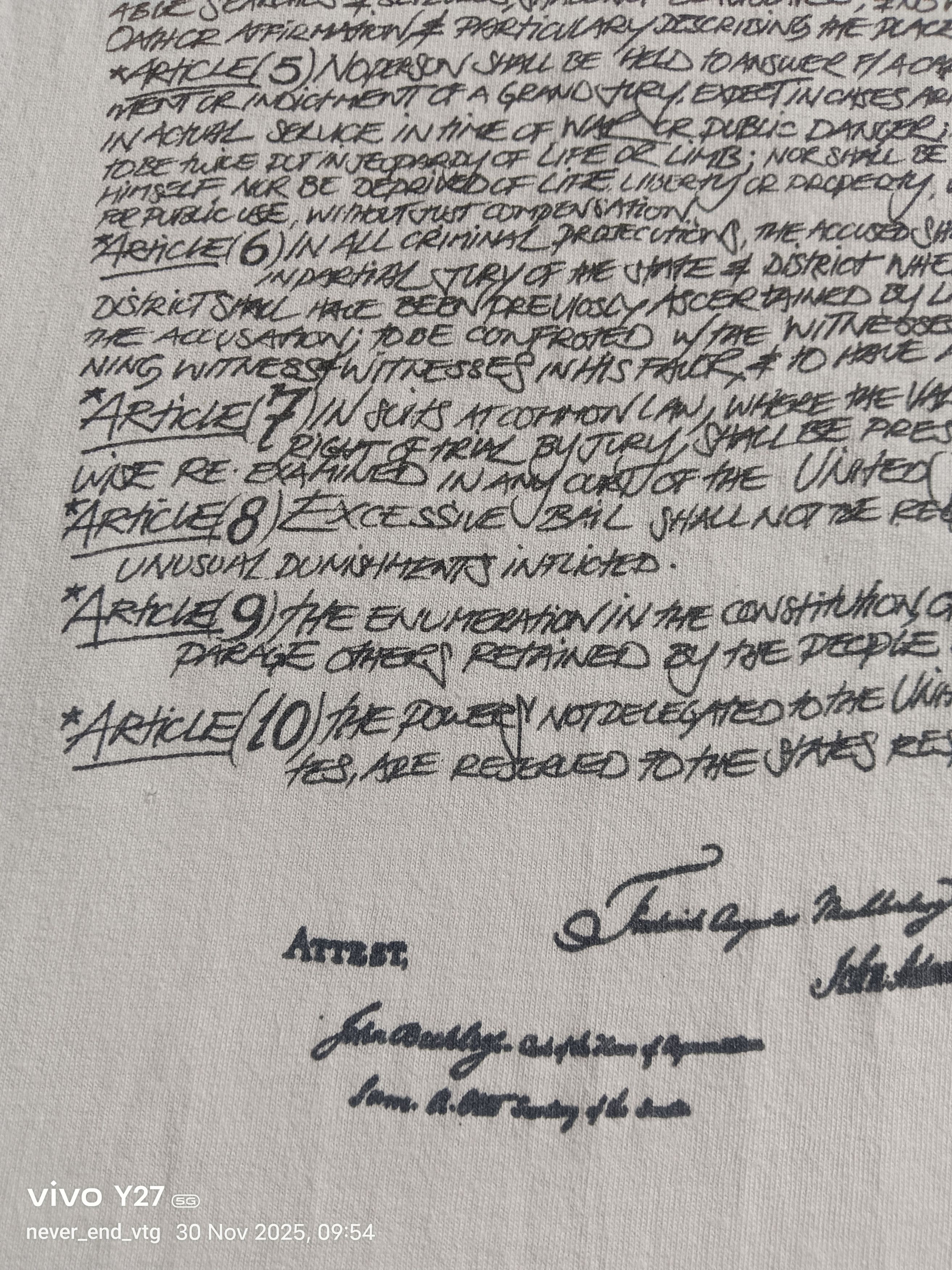 Supreme Supreme Bill of Rights Size US XL / EU 56 / 4 - 6 Thumbnail