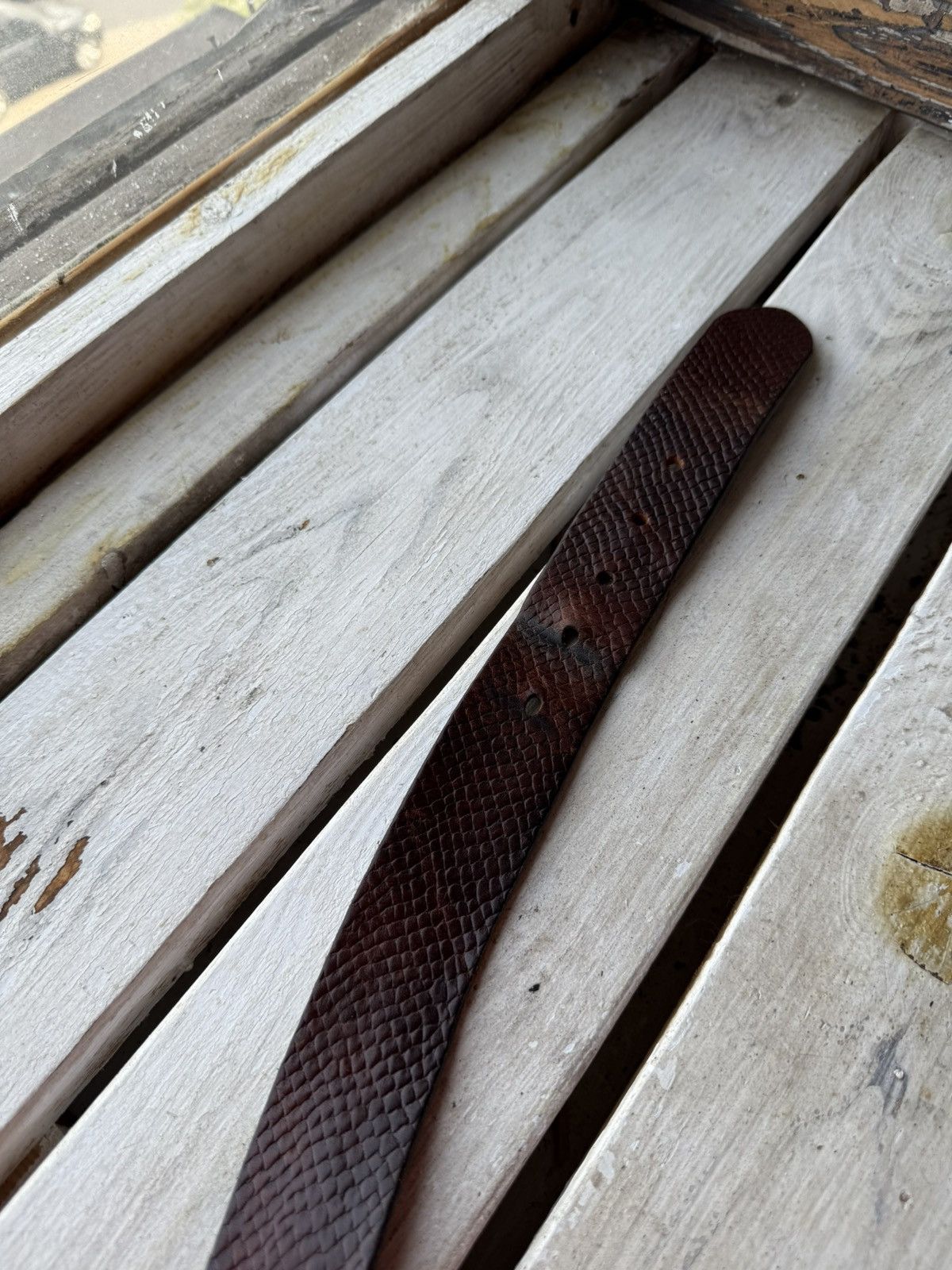 Levi's × Levi's Vintage Clothing × Vintage Cowboy 90s Levi’s Leather Black Belt Made In Italy Size ONE SIZE - 5 Thumbnail