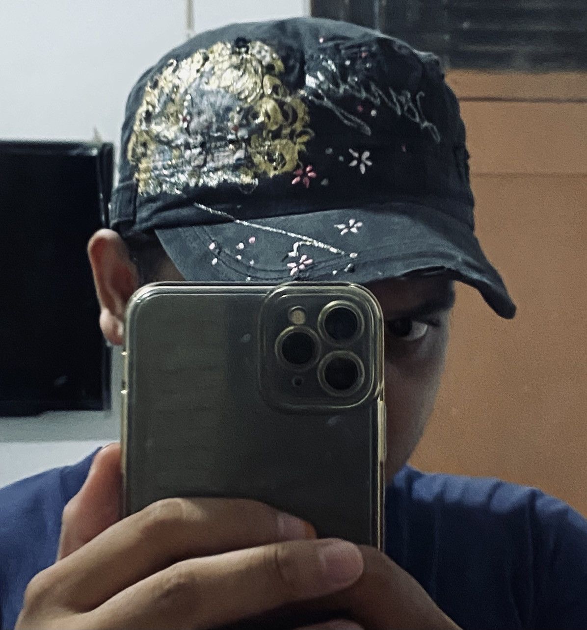 If Six Was Nine 💸BINDINGOFFER💸Japanese Cadet Hat Distressed Styled Size ONE SIZE - 2 Thumbnail