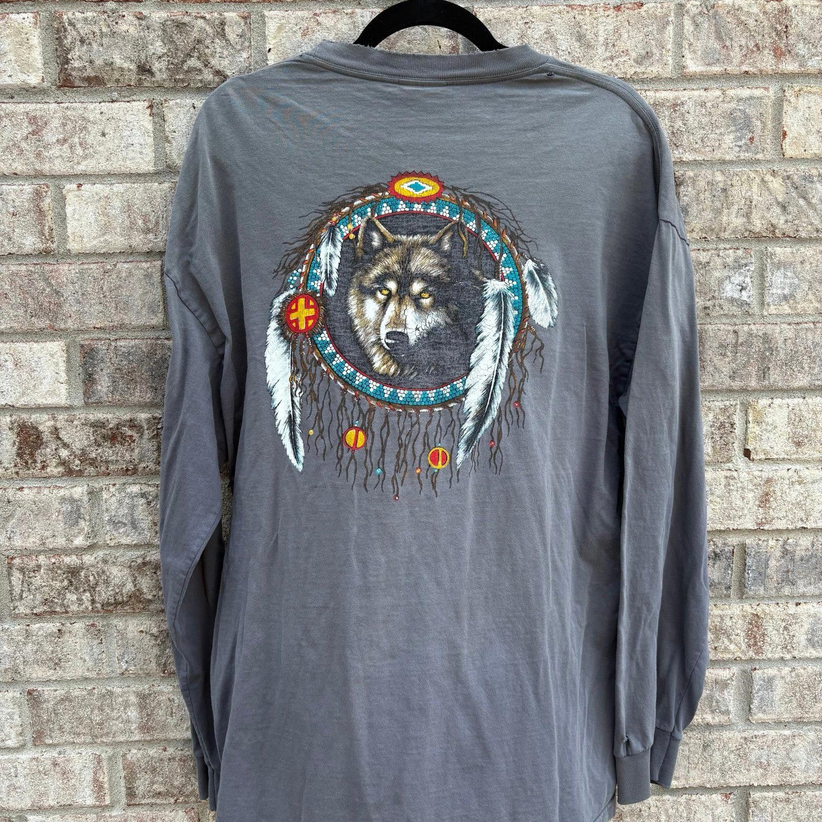 AAA Vintage 90s Wolf T-shirt Size US XL / EU 56 / 4 - 3 Thumbnail