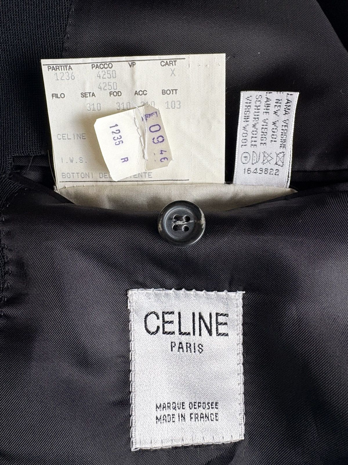 Celine Vintage Céline Paris Suit Jacket Double Breasted Blazer Size 46R - 9 Thumbnail