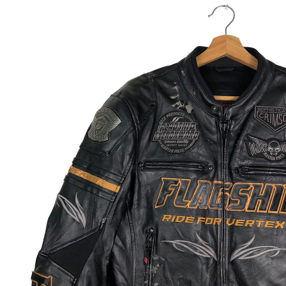 Japanese Brand 🔥Vintage Racing Biker Jacket Flagship Japan Made Big Logo Size US M / EU 48-50 / 2 - 4 Thumbnail