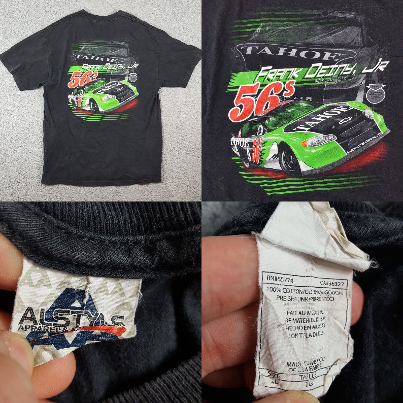 NASCAR VINTAGE Black NASCAR Y2K Grunge Race T-Shirt XL Men Car Motorsport 2000s Retro Size US XL / EU 56 / 4 - 8 Thumbnail