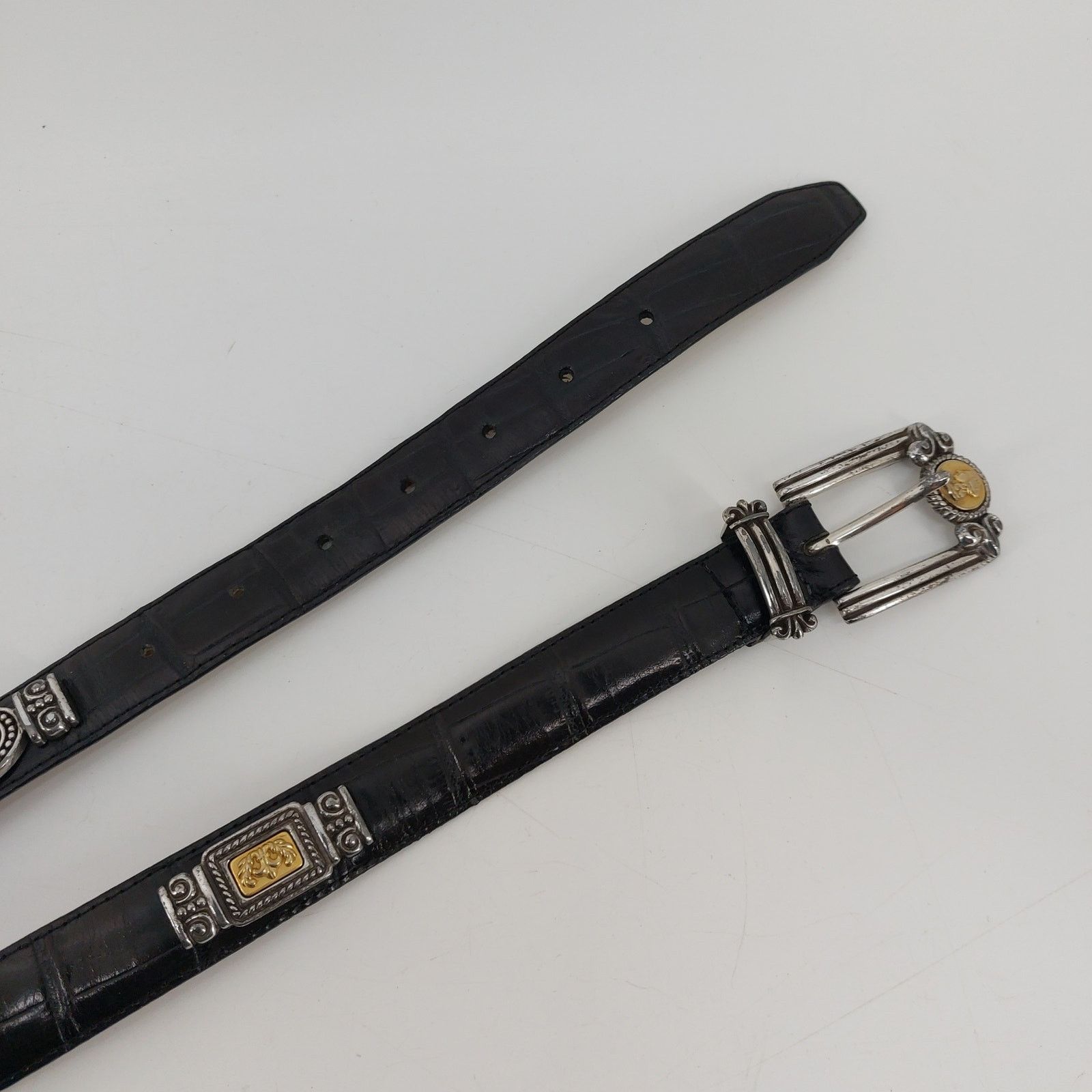 Brighton Brighton Museum Collection Black Leather Belt Coins M Size ONE SIZE - 5 Thumbnail