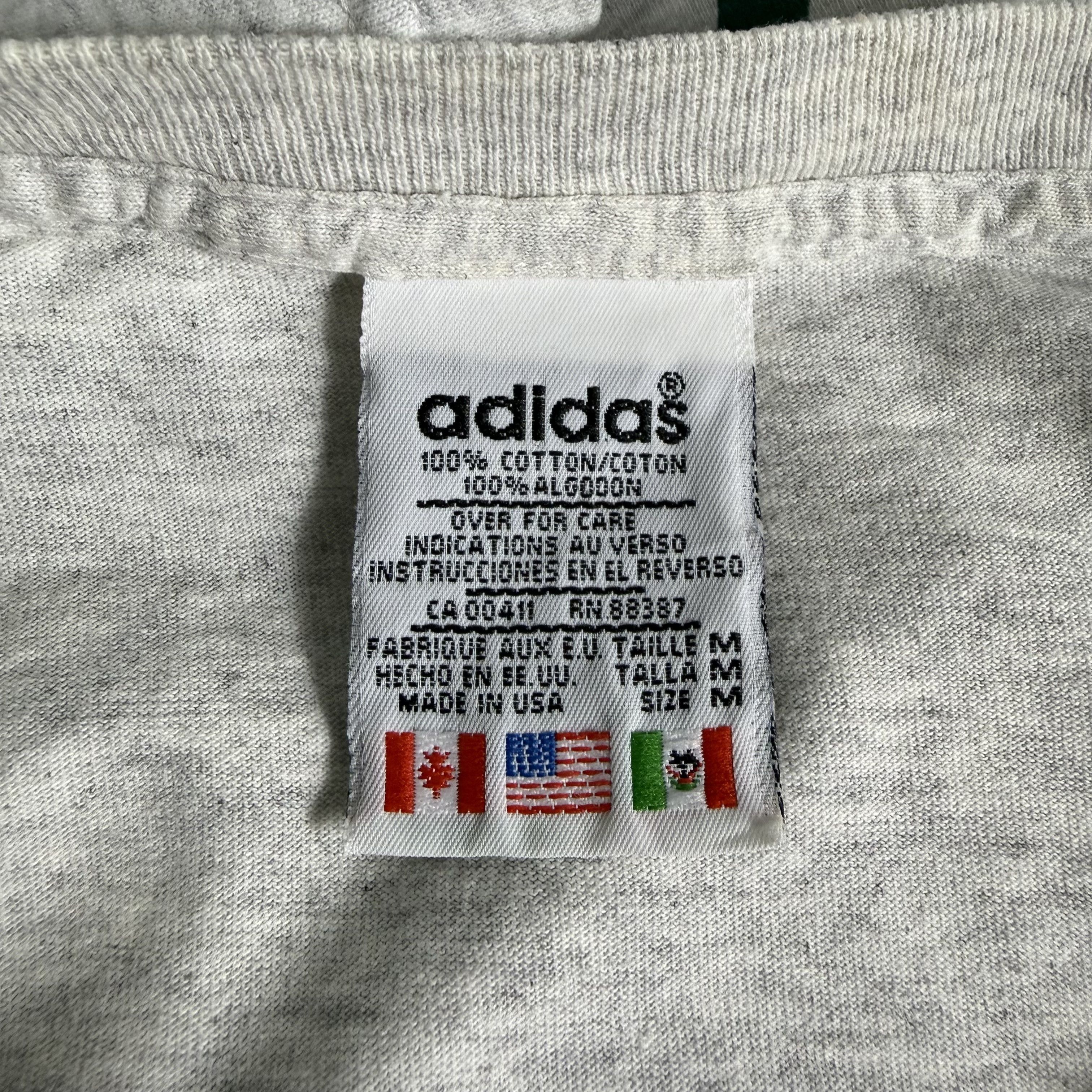 Adidas 🔥RARE🔥Vintage 90s Adidas Big Logo Spellout T-shirt Size US M / EU 48-50 / 2 - 5 Thumbnail