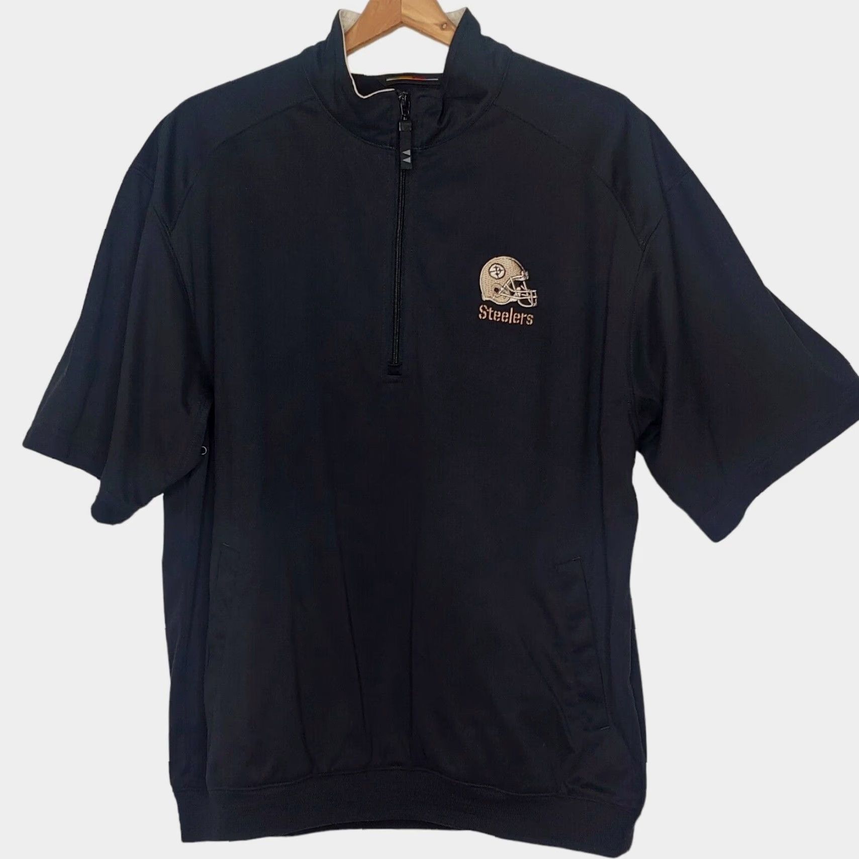 Vintage Pittsburgh Steelers Greg Norman Play Dry Shirt Polo Short Sleeve Medium Black NFL Football Size US M / EU 48-50 / 2 - 2 Thumbnail