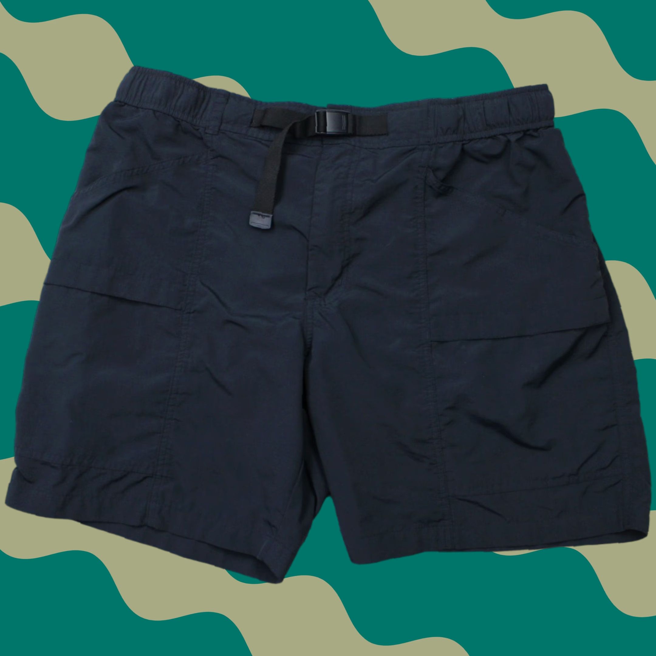 Eddie Bauer Eddie Bauer Shorts Mens Large Black Ripstop Tech Belted Cargo Vented Nylon Shortes? Size US 33 - 1 Thumbnail