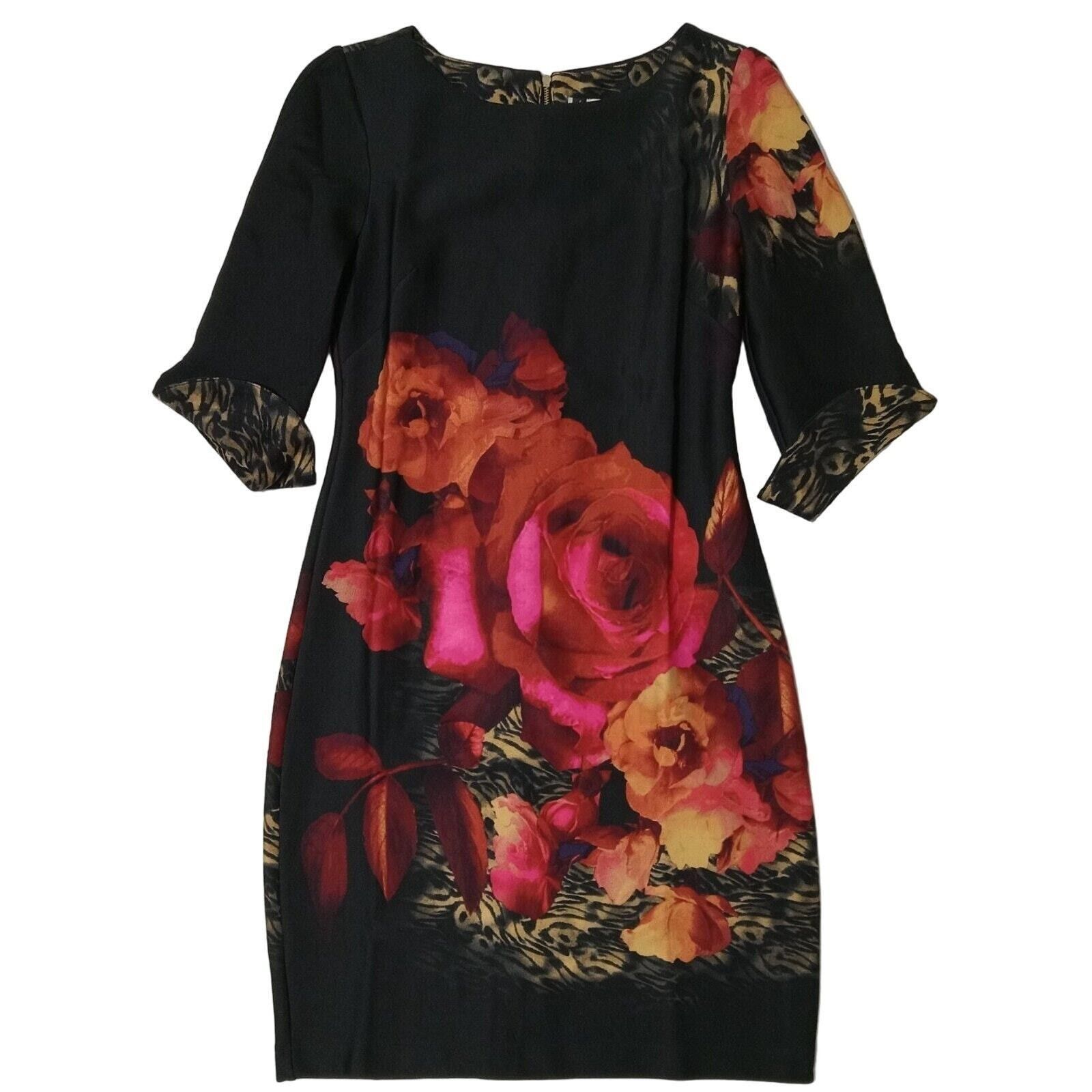& Other Stories Julian Taylor NY Dress 6 Floral Sheath Back Zip 3/4 Sleeve Size M / US 6-8 / IT 42-44 - 1 Thumbnail