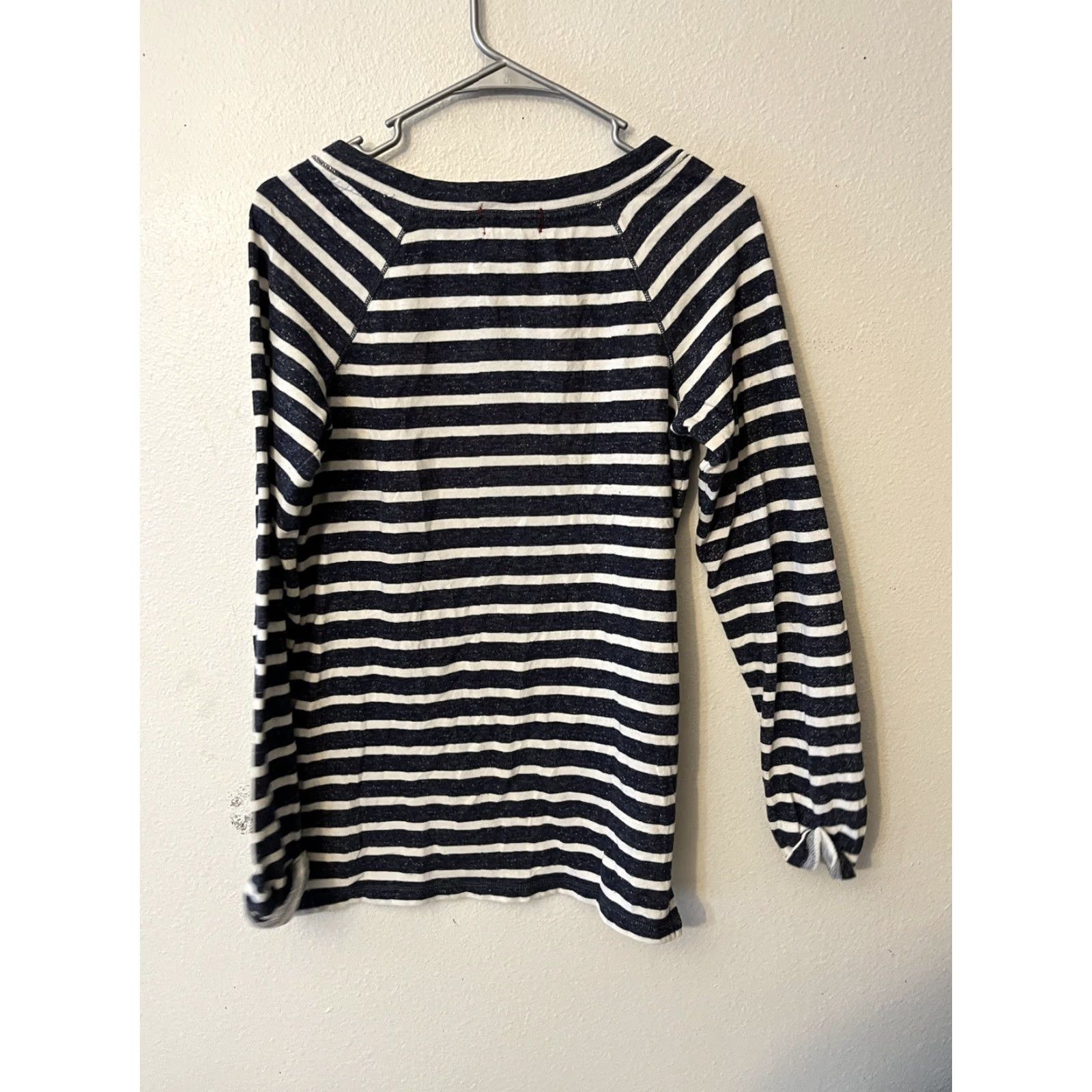 Vintage MAX STUDIO Weekend White Blue Striped Heavy Warm Long Sleeve Top M Top Womens Knit Cotton Regular Size M Blue striped All Seasons Vintage No Size M / US 6-8 / IT 42-44 - 3 Thumbnail