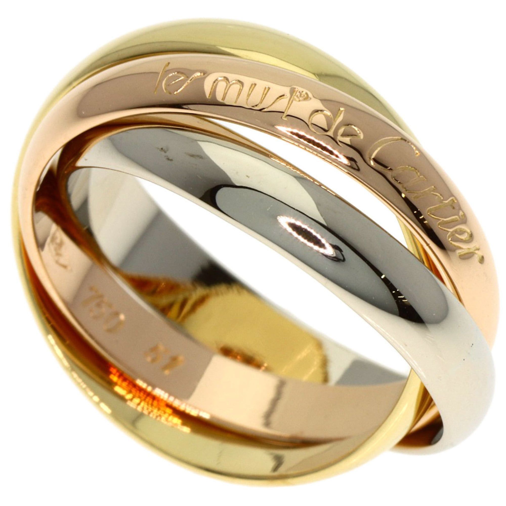 Cartier Cartier Trinity #51 Ring, 18K Yellow Gold/18KPG/18KWG, Women's Size ONE SIZE - 1 Thumbnail