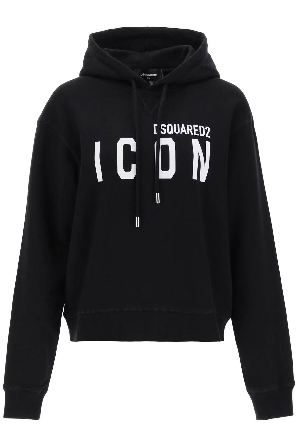 image of Dsquared2 O1S22I1N0424 Icon Hoodie In Black, Women's (Size XS)