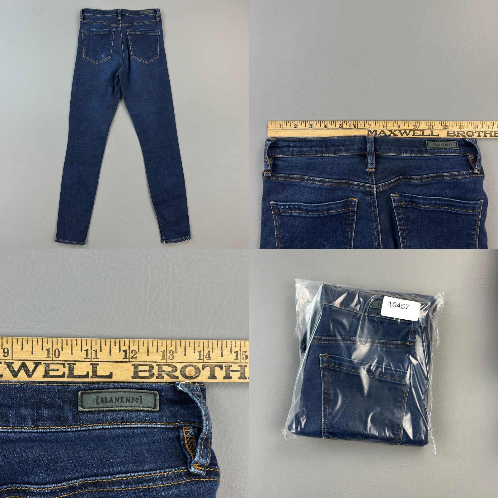 Vintage BLANKNYC Jeans Women's 28 28x29 Dark Wash The Great Jones High Riser Skinny Jeans Size 28" / US 6 / IT 42 - 8 Thumbnail