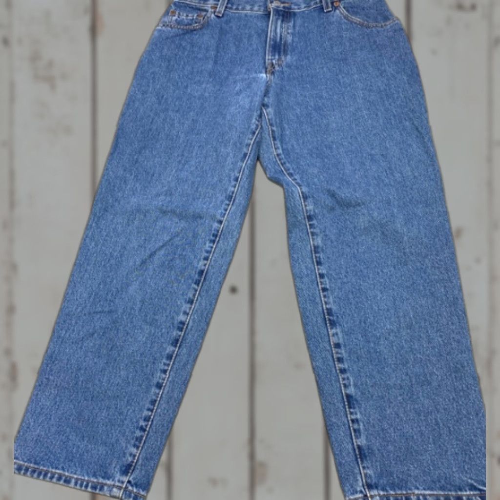 Levi's VINTAGE Levi's 550 Jeans Women's 14 MIS S Blue Denim Classic Relaxed Fit Tapered Levi's 550 Women Jeans 14 MIS S Blue Denim 550 Size 36" / US 14 / IT 50 - 1 Thumbnail