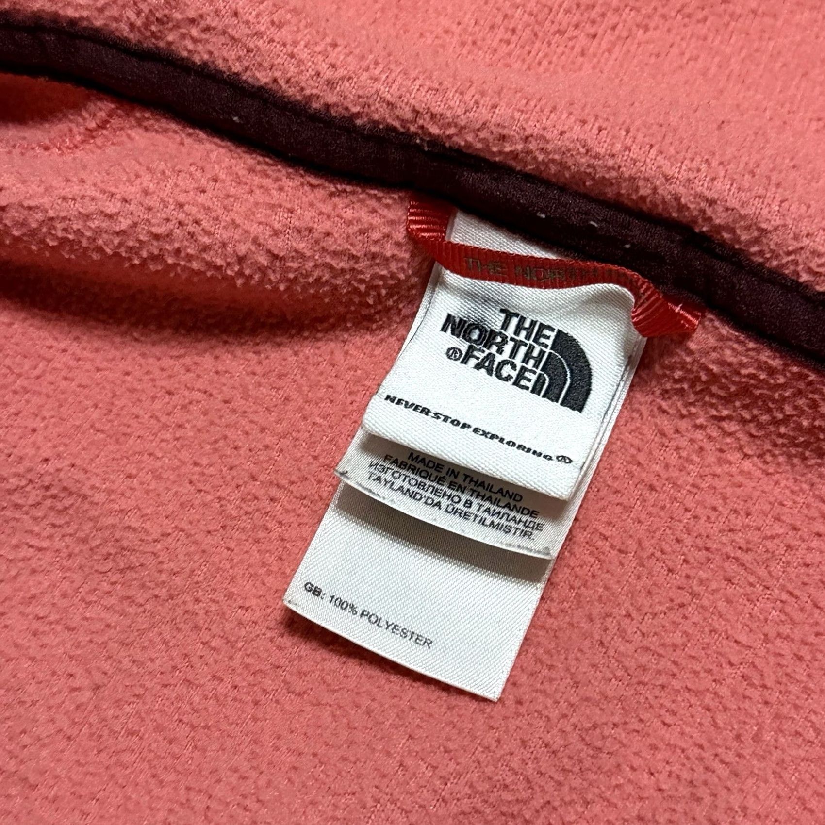 The North Face The North Face Crescent Hooded Fleece Sweater Full Zip Jacket Womens M Salmon Pink Size M / US 6-8 / IT 42-44 - 3 Thumbnail