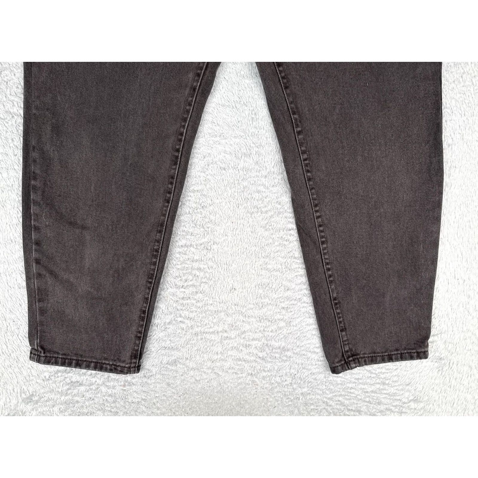 Lee Lee Tapered Jeans Womens 18P Gray Charcoal Wash High Rise Relaxed Denim 32x27 Jeans Size 40" / US 18 - 2 Thumbnail