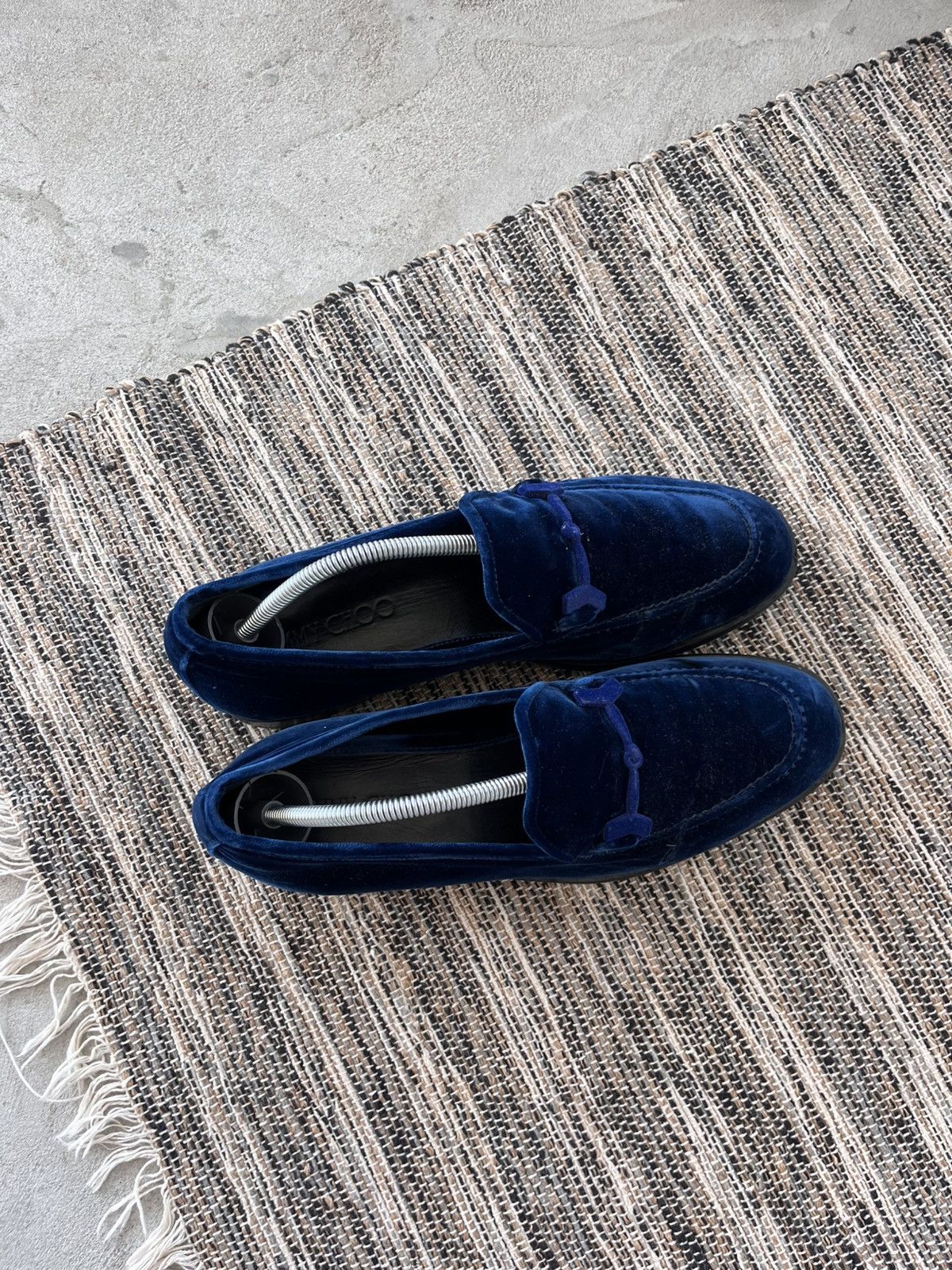 Jimmy Choo Jimmy Choo Loafers Slip-ons Velvet Blue Luxury Y2K Designer Size US 9 / EU 42 - 3 Thumbnail
