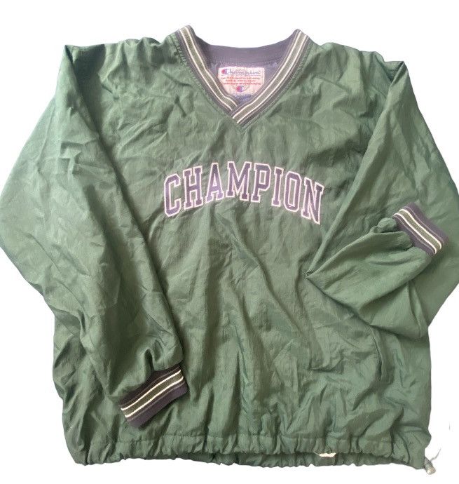 Champion Vintage 90’s Champion Nylon Pull Over Windbreaker Size US L / EU 52-54 / 3 - 1 Thumbnail