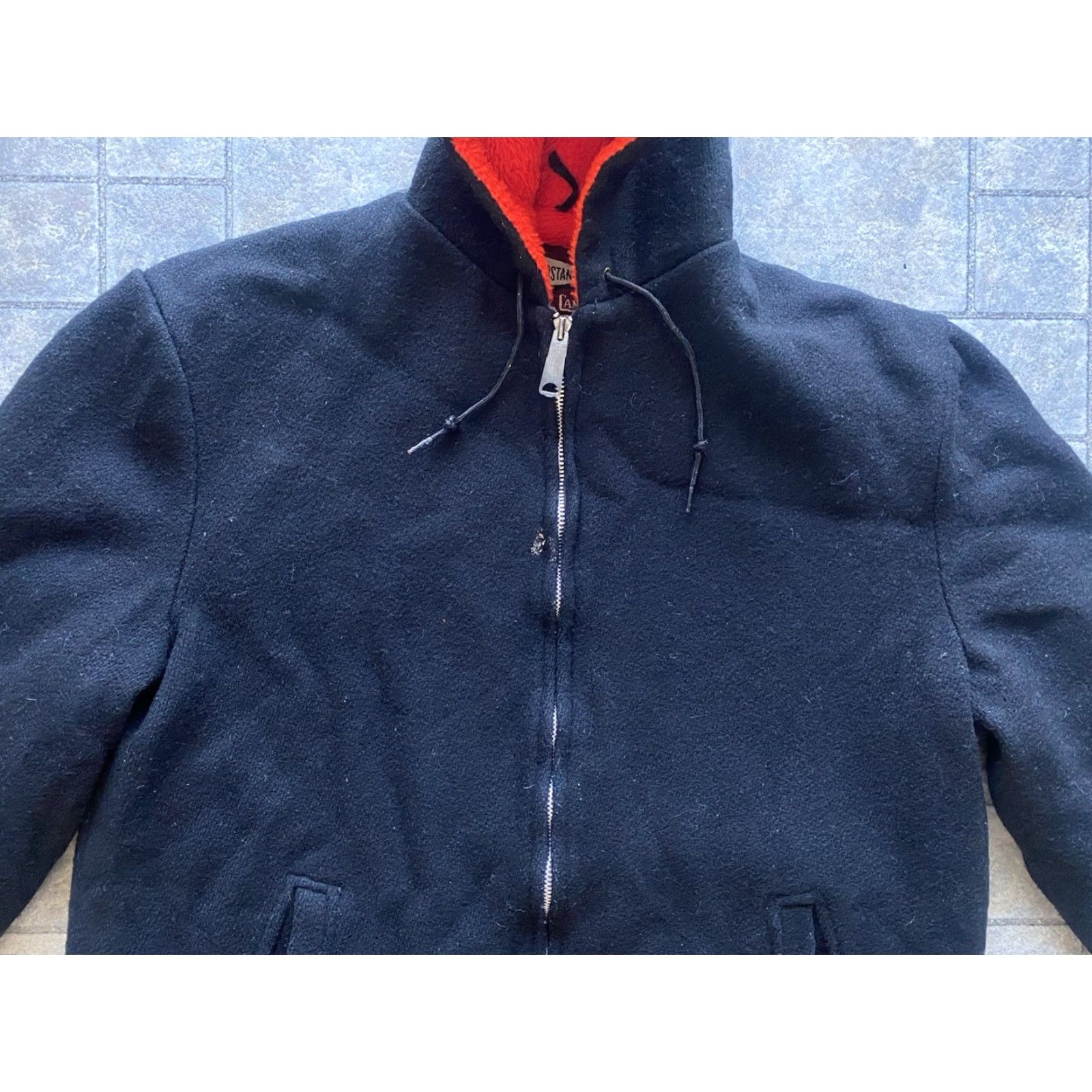 Vintage VINTAGE Grandstander by Campus Black Coat 40 Long Jacket Red Lining USA Made Mens Size US XXS / EU 40 - 3 Thumbnail