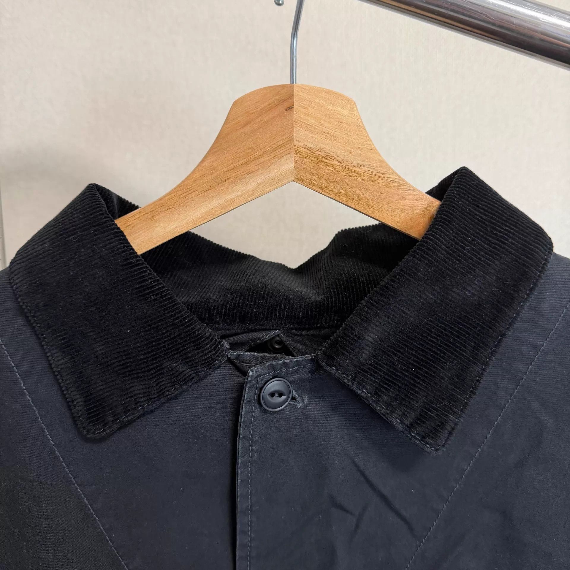 Maison Margiela Maison Margiela Solid Black Single-Breasted Men's Jacket 52 Size US L / EU 52-54 / 3 - 3 Thumbnail