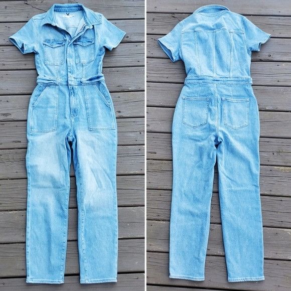 Good American Good American Fit For Success Blue Jean Denim Coveralls Jump Size 32" / US 10 / IT 46 - 5 Thumbnail