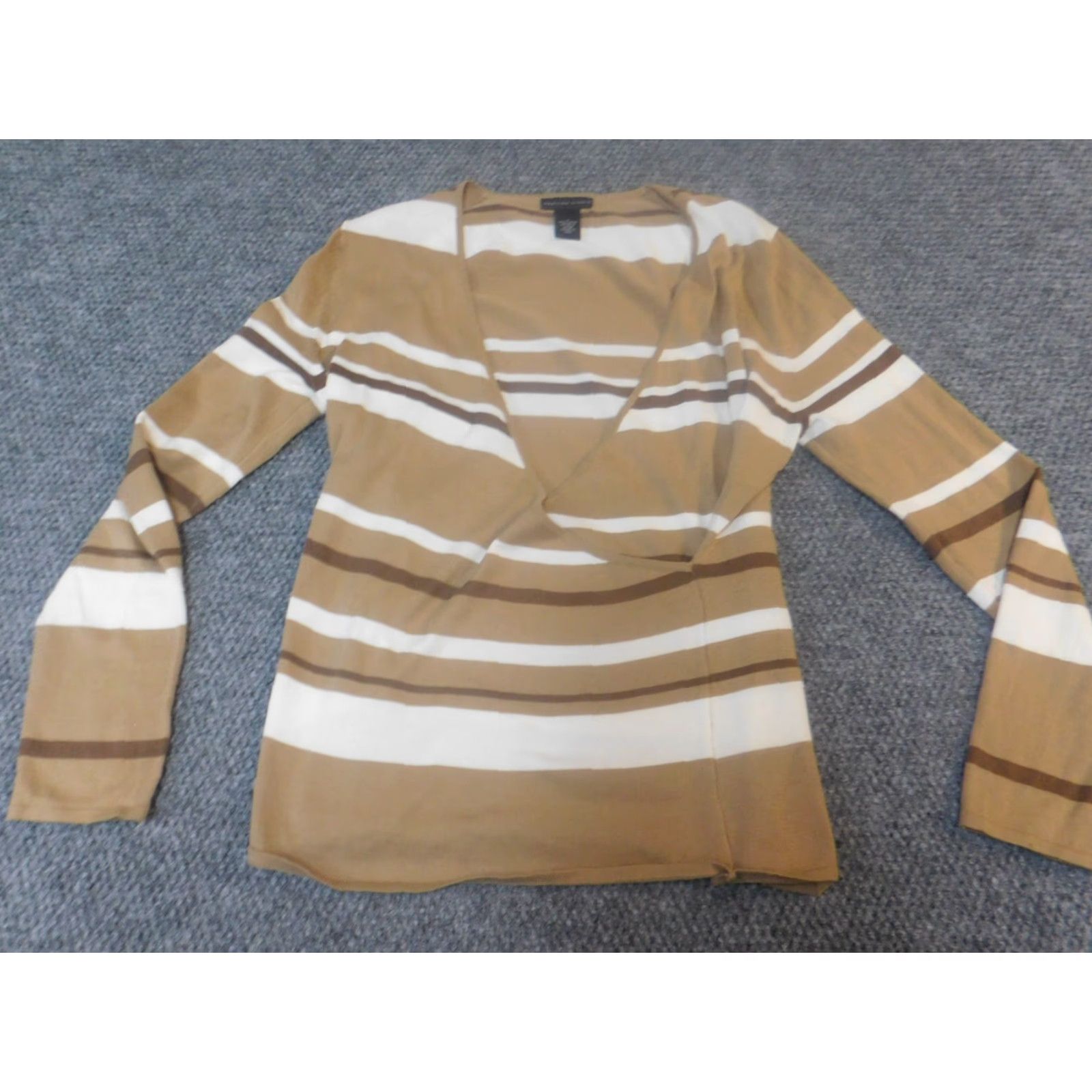 Madison Madison Studio Womens Sweater Medium brown striped pullover Size M / US 6-8 / IT 42-44 - 2 Thumbnail