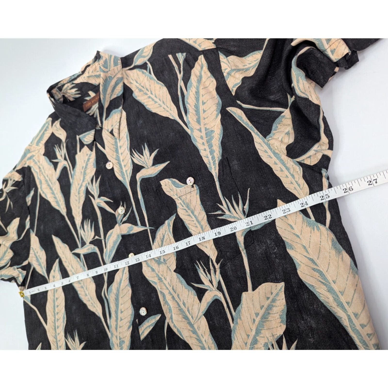 Tori Richard Tori Richard Shirt Mens XL Black Palms Floral Hawaiian Camp Made in USA Viscose Size US XL / EU 56 / 4 - 5 Thumbnail