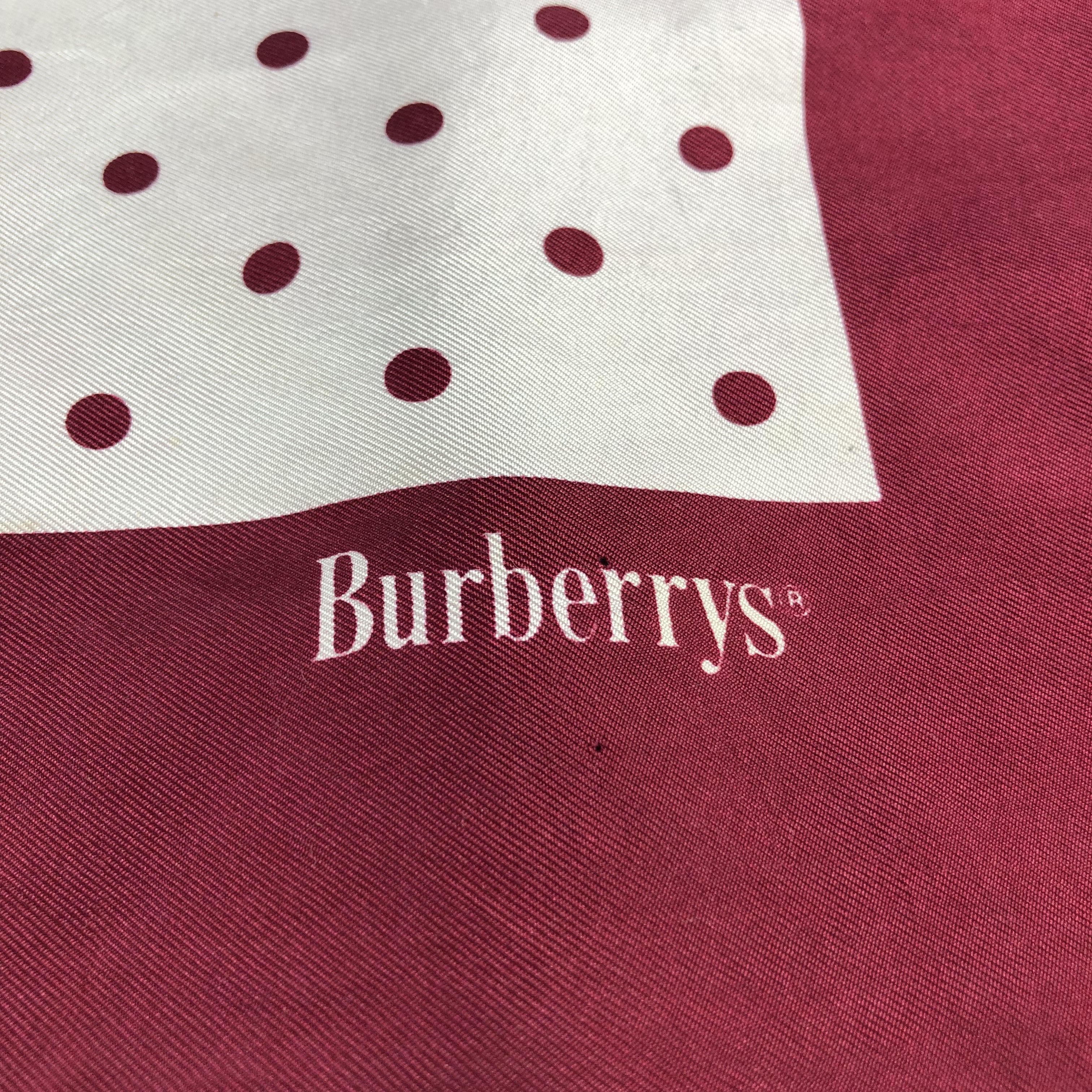 Burberry Vintage Burberrys Polka Dots Silk Scarf M590 Size ONE SIZE - 2 Thumbnail