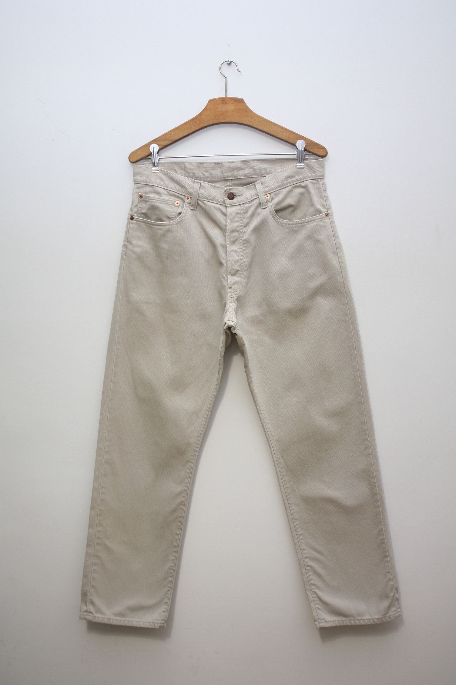 Levi's Levi's 517 Vintage Beige Denim Jeans Men's W34L30 1996 Size US 34 / EU 50 - 3 Thumbnail
