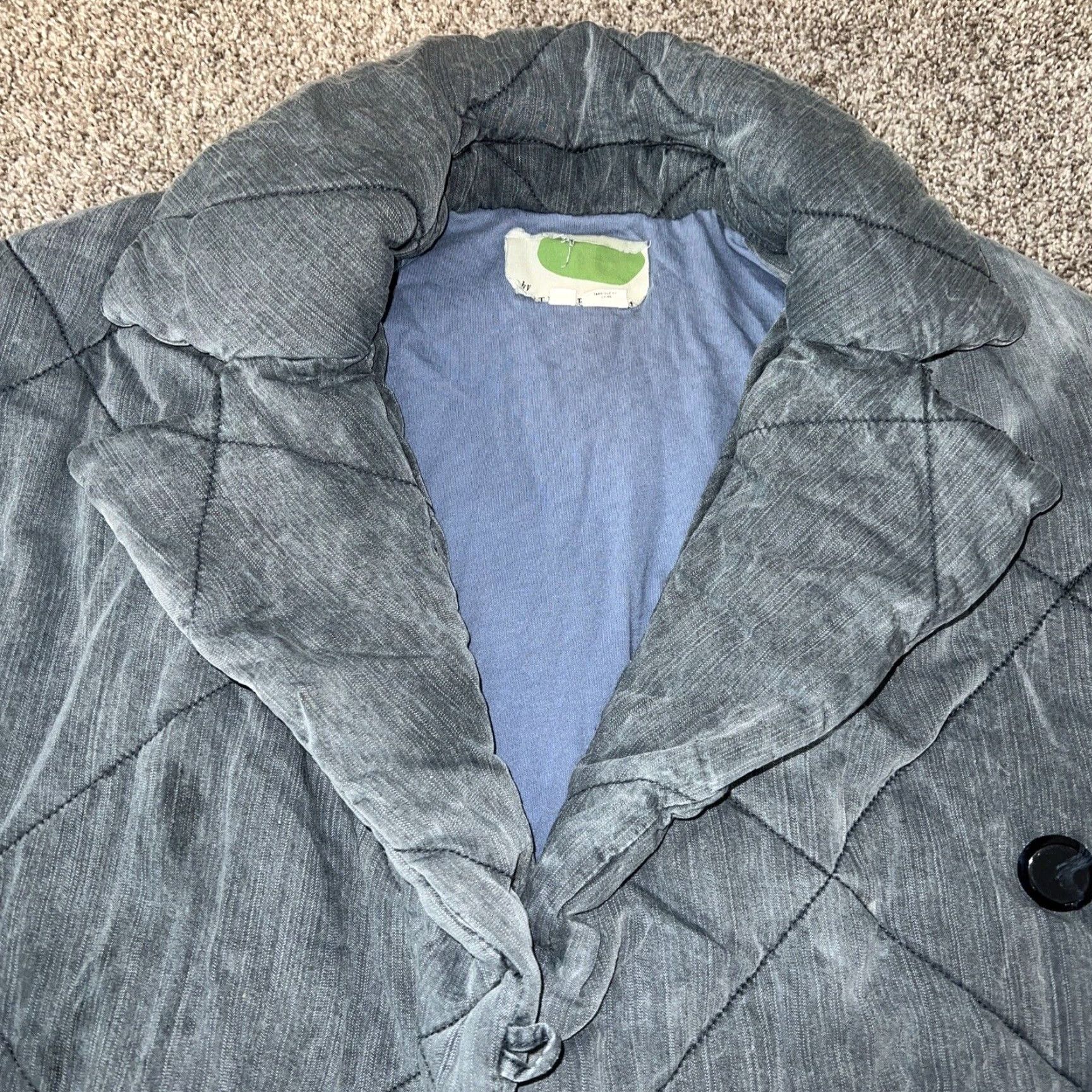 Anthropologie Anthropologie Blue Puffer Coat Women’s Size M Size M / US 6-8 / IT 42-44 - 2 Thumbnail