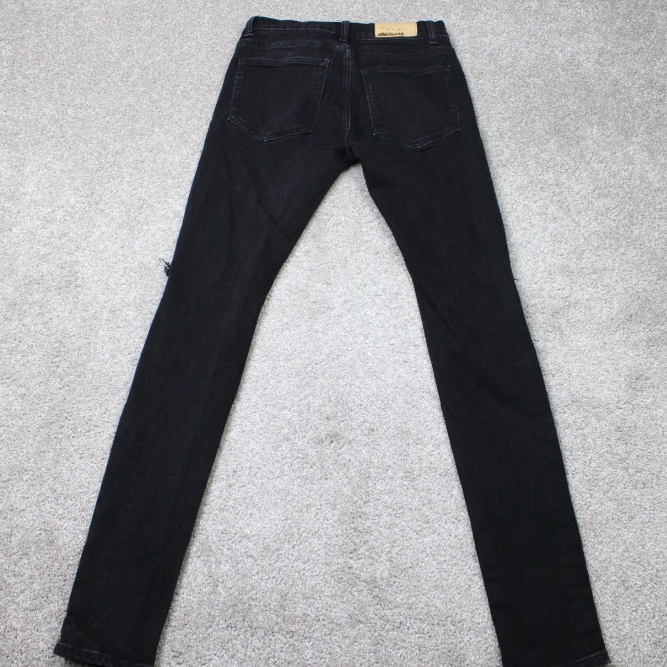 MNML MNML Jeans Mens 29x32 Black Distressed Cotton Stretch Straight 5-Pocket Denim Size US 29 - 5 Thumbnail