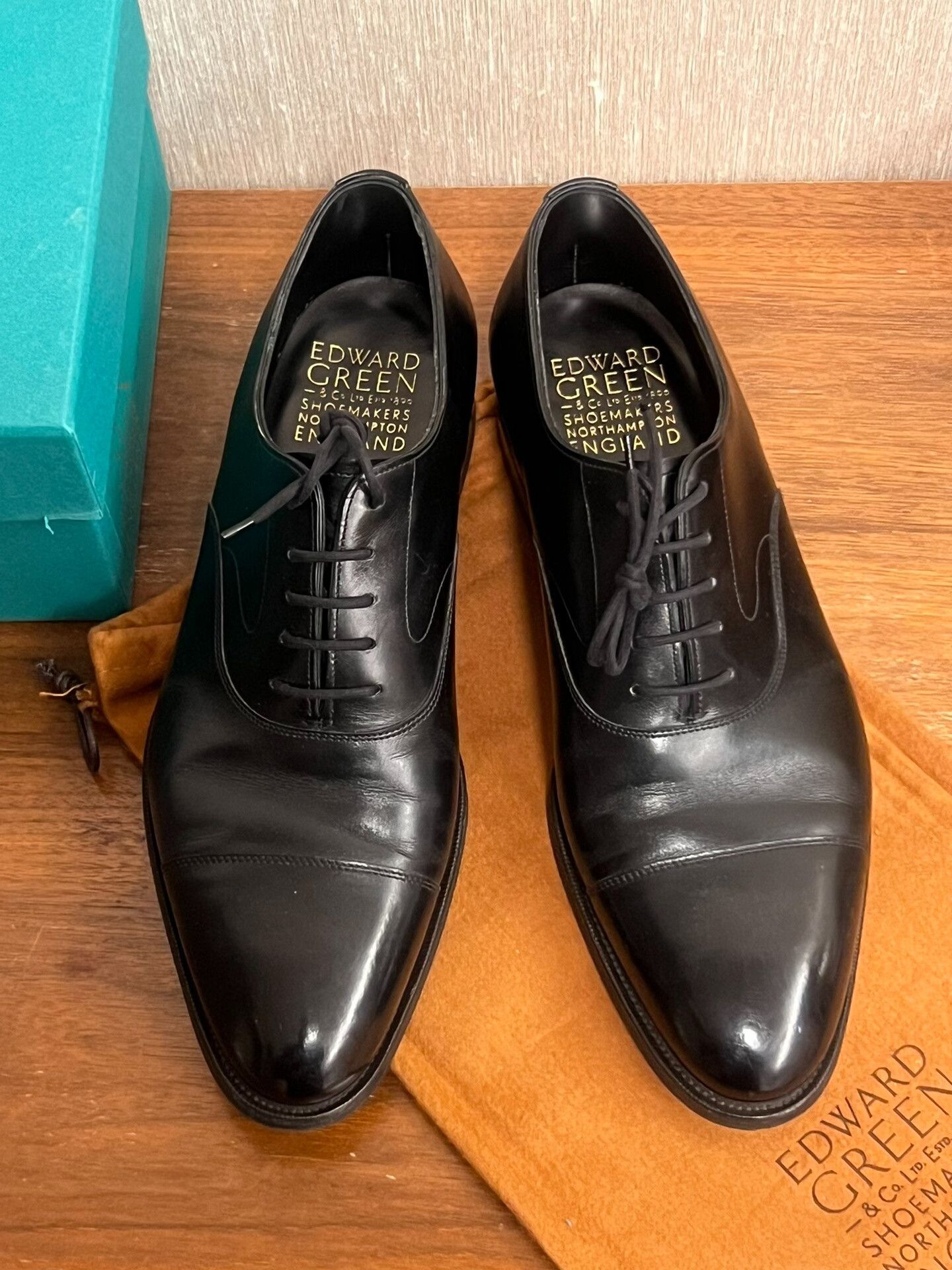 Edward Green Edward Green Black Oxford Shoes Size US 10 / EU 43 - 1 Thumbnail