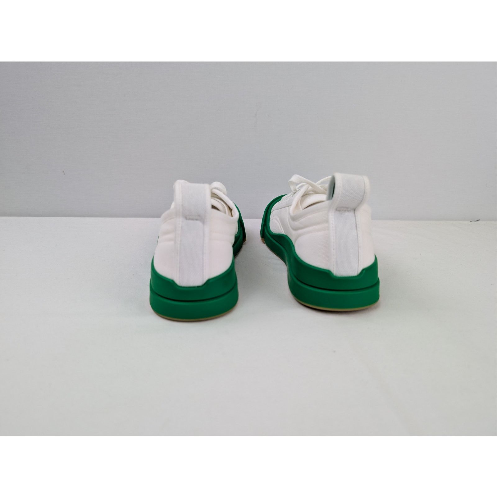 Bottega Veneta o1rshd1 Canvas Vulcan Low top Sneaker Optic White/Parakeet Size US 8 / EU 41 - 10 Thumbnail