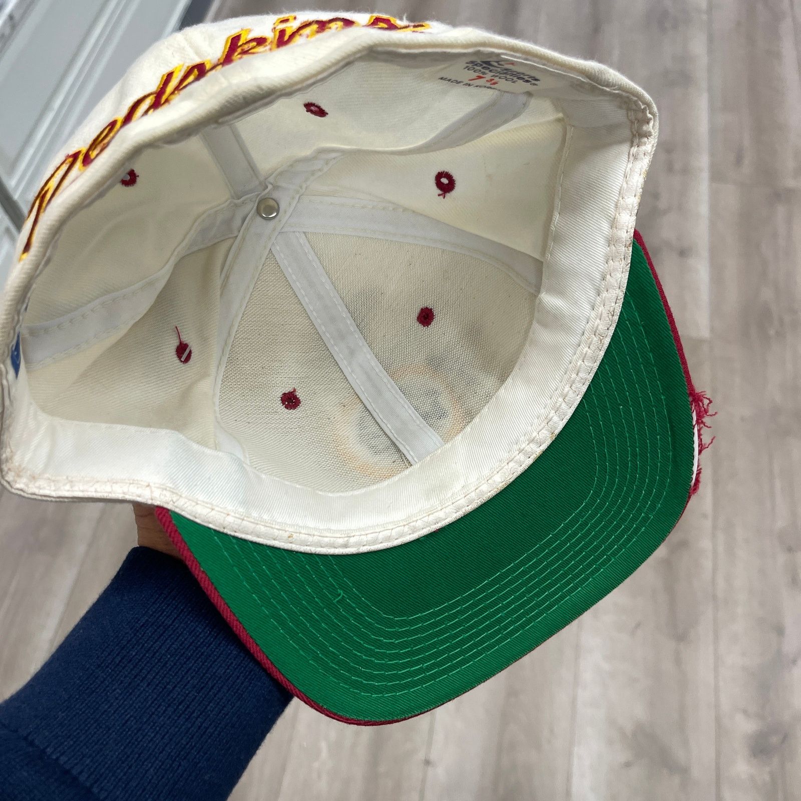 NFL vintage 90s Washington Redskins fitted Cap hat 7 3/8 Size ONE SIZE - 2 Thumbnail