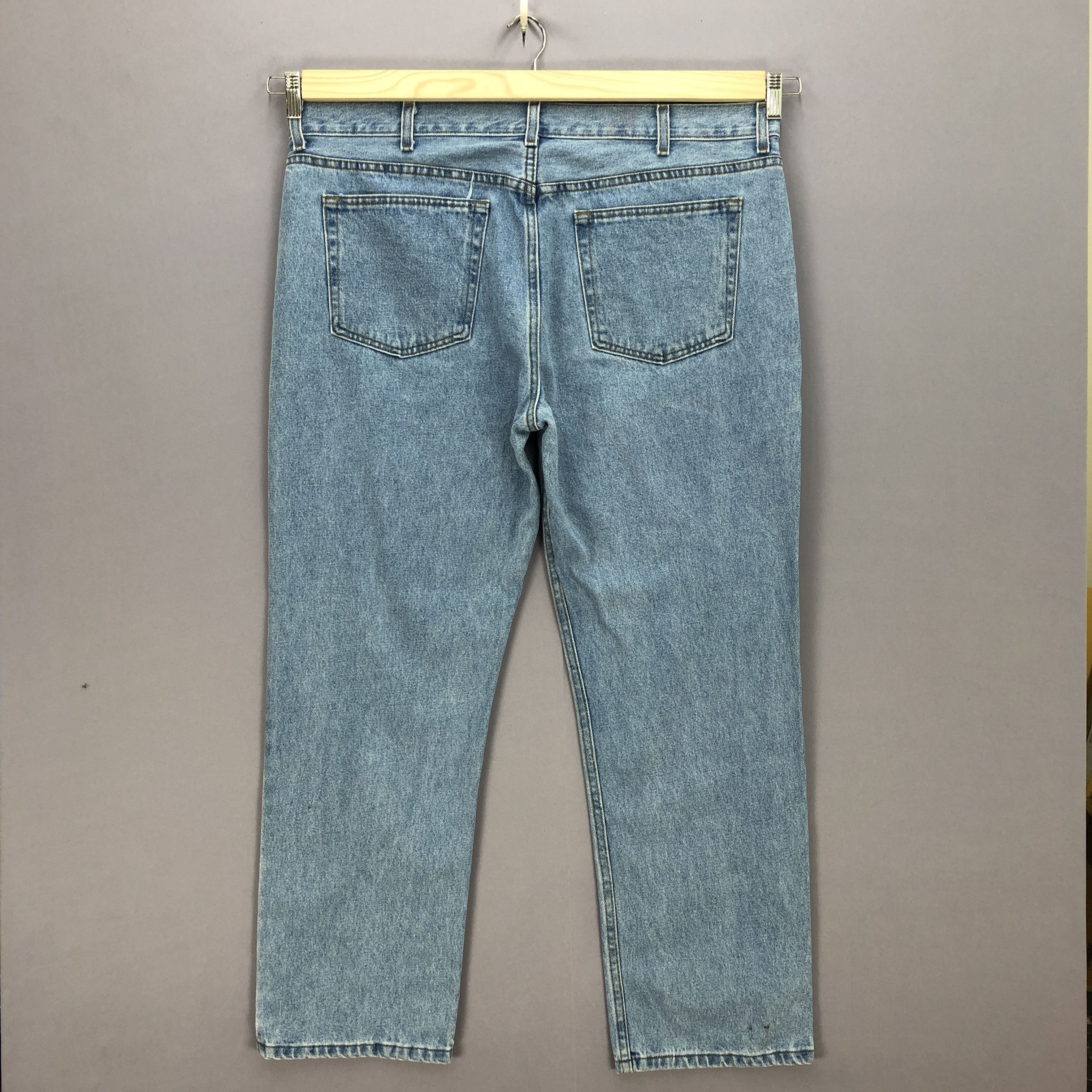 Japanese Brand Vintage 90s George Light Wash Jeans Sun Faded Denim Size US 40 / EU 56 - 2 Thumbnail