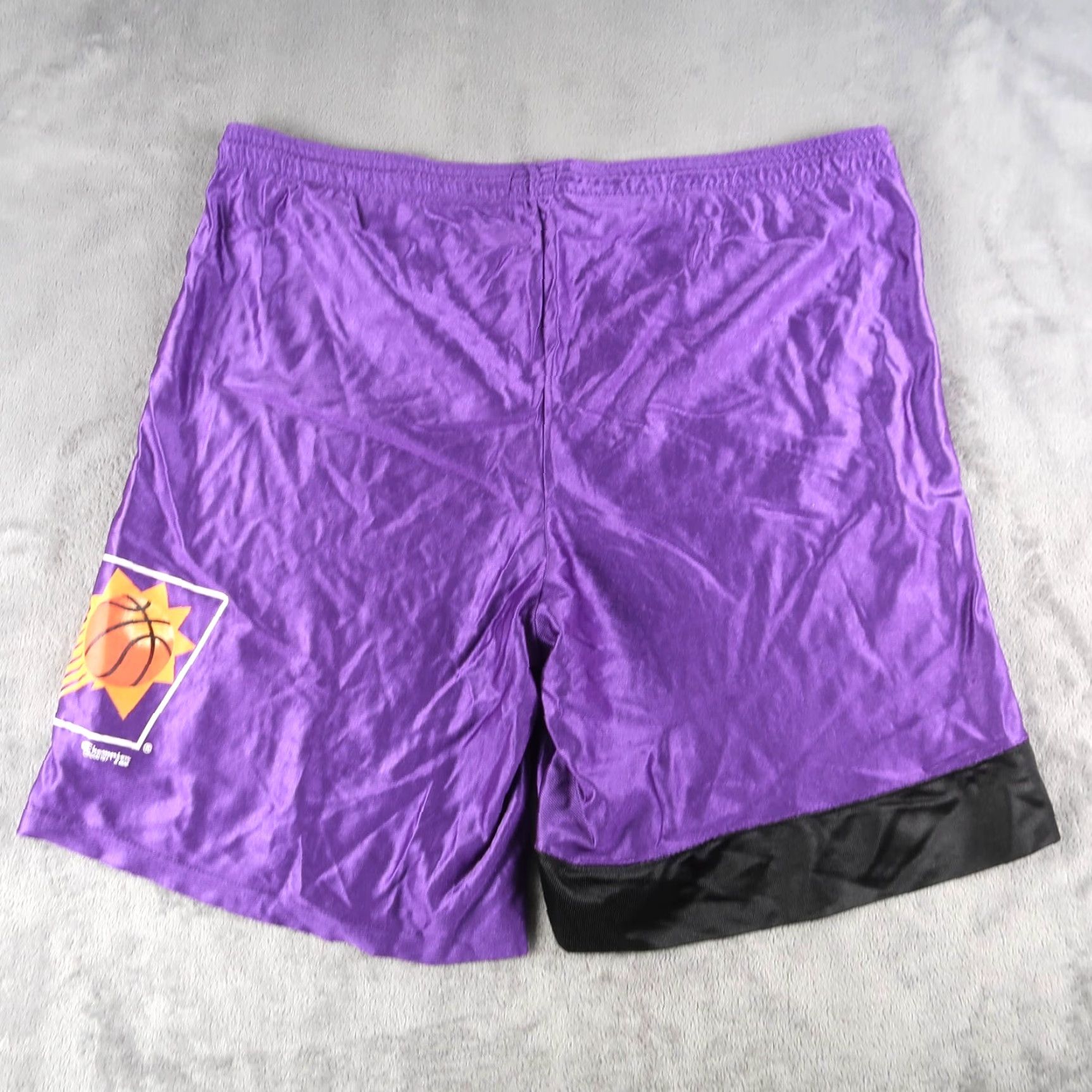 Champion VINTAGE Champion Basketball Shorts Mens XL Purple Drawstring 80s Phoenix Suns Athletic Nylon Size US 36 / EU 52 - 2 Thumbnail