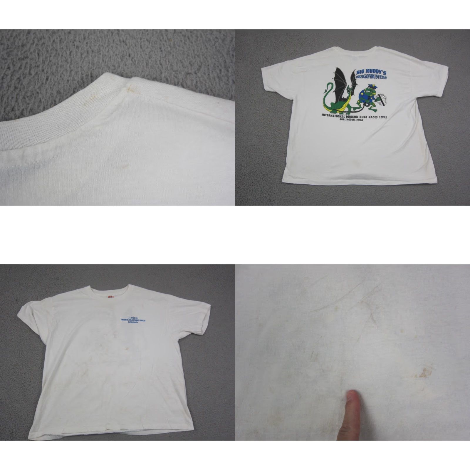 Hanes Vintage Hanes Shirt XL White Crew Neck Short Sleeve USA 90s Classic School T-Shirt Mens Regular Fit Cotton Polyester Knit Single Stitch Size US XL / EU 56 / 4 - 8 Thumbnail
