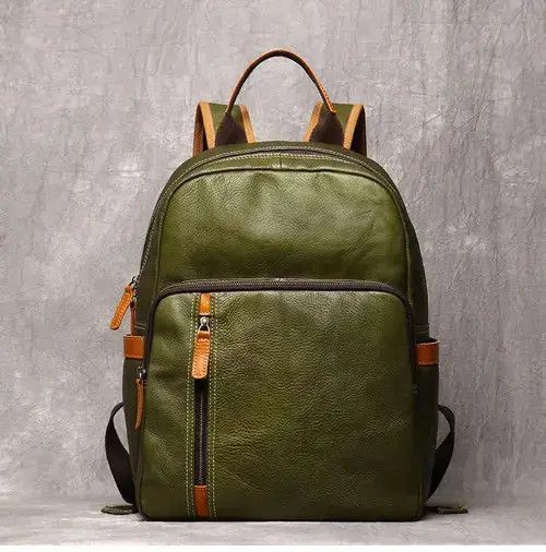 Genuine Leather Men's Genuine Leather Travel Backpack Size ONE SIZE - 4 Thumbnail