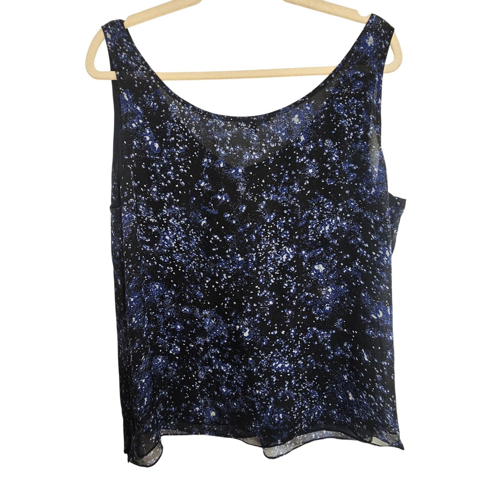 Lafayette 148 Lafayette 148 Women Silk Celestial Overlay Sleeveless Blouse Size XL / US 12-14 / IT 48-50 - 9 Thumbnail