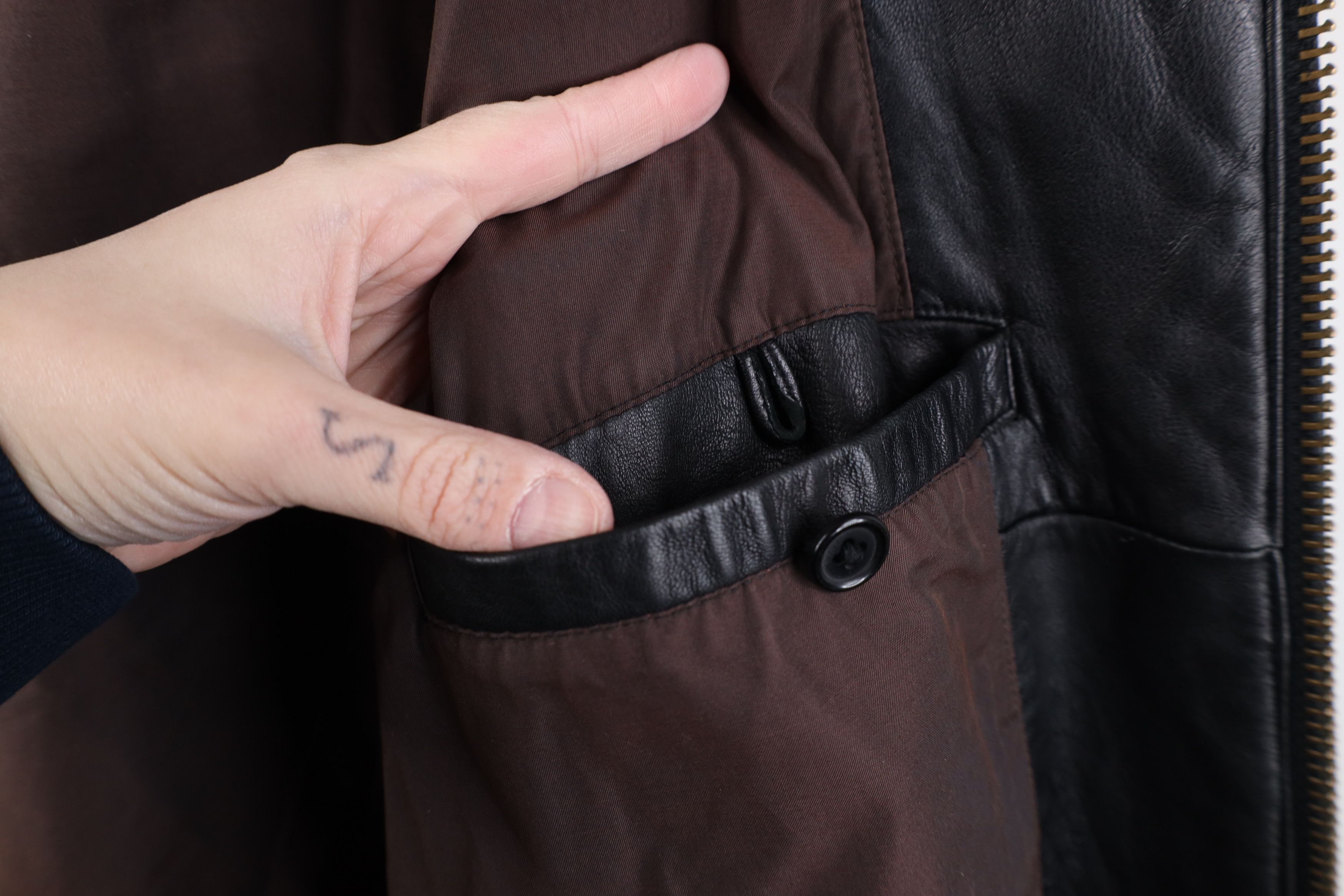 Vintage Vintage 90s Streetwear Soft Leather Full Zip Jacket Black Size US XL / EU 56 / 4 - 10 Thumbnail