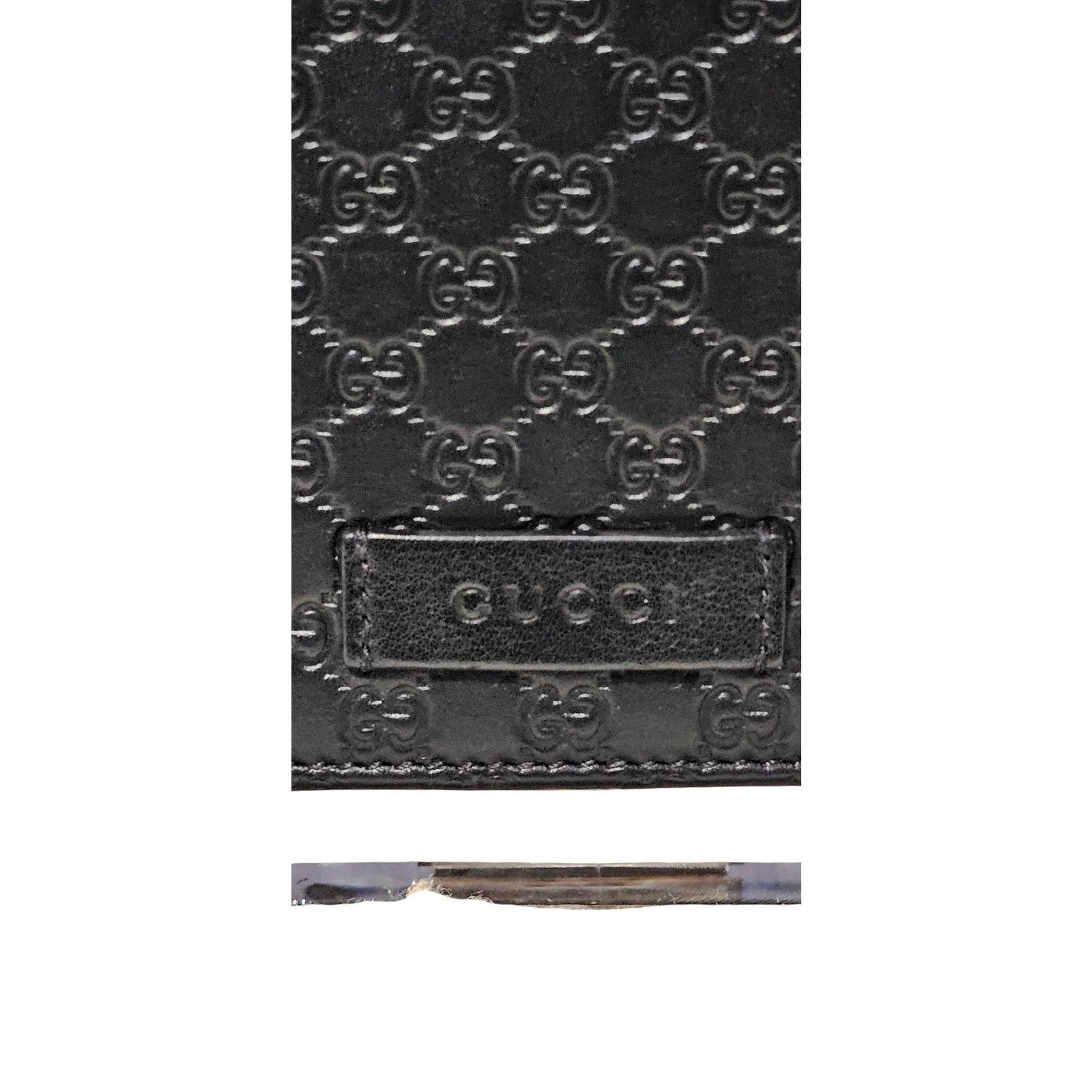 Gucci Gucci Microguccissima Crossbody Wallet on Strap Black Size ONE SIZE - 5 Thumbnail